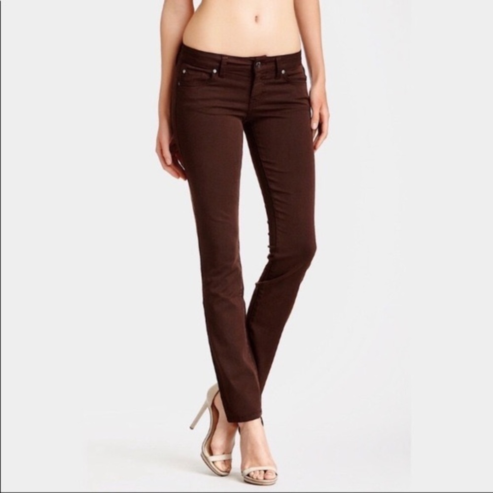 Anthro Level 99 Lily Skinny Straight Brown Jeans